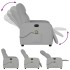 Sillón reclinable de masaje eléctrico tela gris