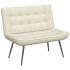 Banco de terciopelo color crema 110x74x84