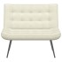 Banco de terciopelo color crema 110x74x84