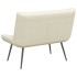 Banco de terciopelo color crema 110x74x84