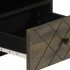 Mesa de centro madera maciza de mango negra 80x54x40