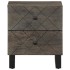 Mesitas de noche 2 uds madera maciza de mango negro 40x33x46