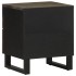 Mesitas de noche 2 uds madera maciza de mango negro 40x33x46