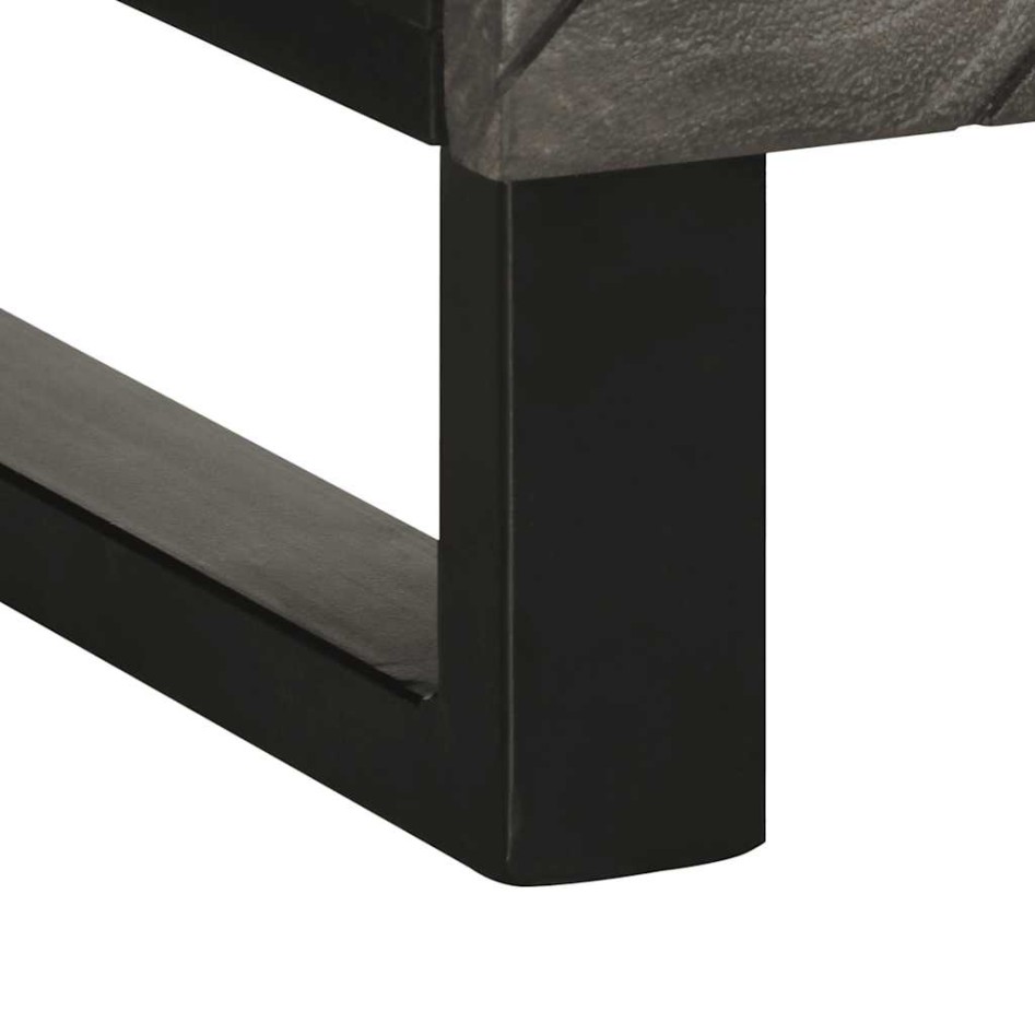 Aparador negro 60x33x75 cm madera maciza