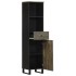 Mueble de baño de madera maciza de mango negro 38x33x160