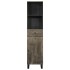 Mueble de baño de madera maciza de mango negro 38x33x160