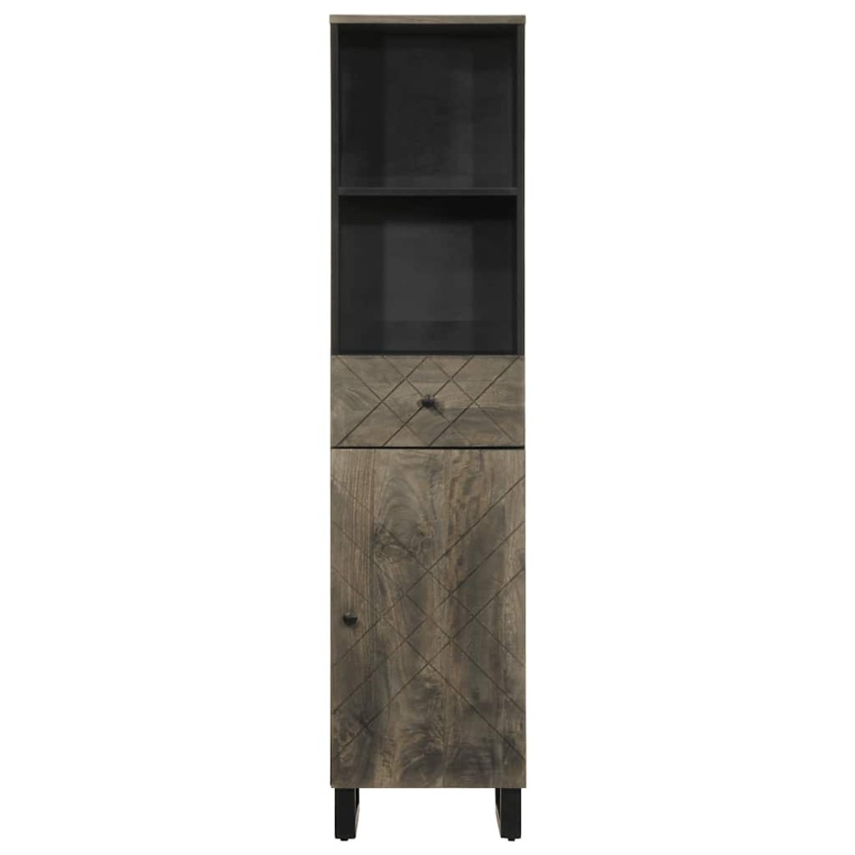 Mueble de baño de madera maciza de mango negro 38x33x160