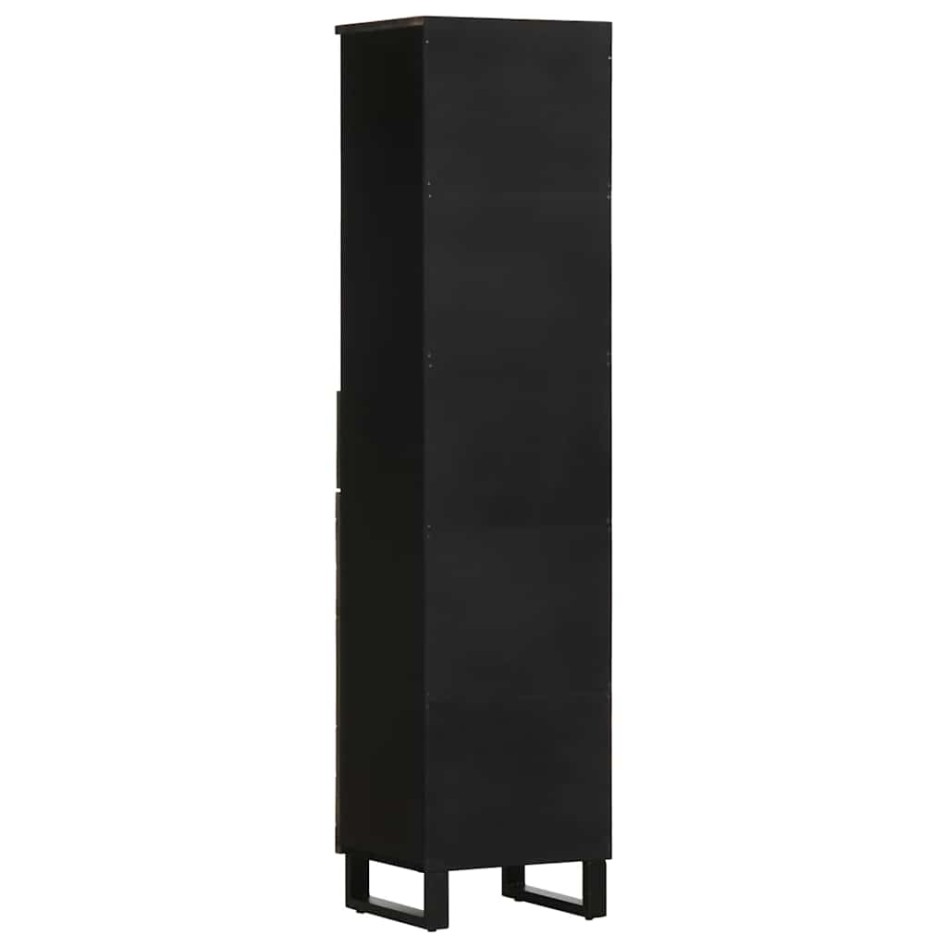 Mueble de baño de madera maciza de mango negro 38x33x160