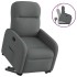 Sillón reclinable elevable de tela gris