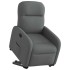 Sillón reclinable elevable de tela gris