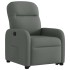 Sillón reclinable elevable de tela gris