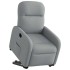 Sillón eléctrico reclinable elevable de tela gris