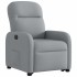 Sillón eléctrico reclinable elevable de tela gris