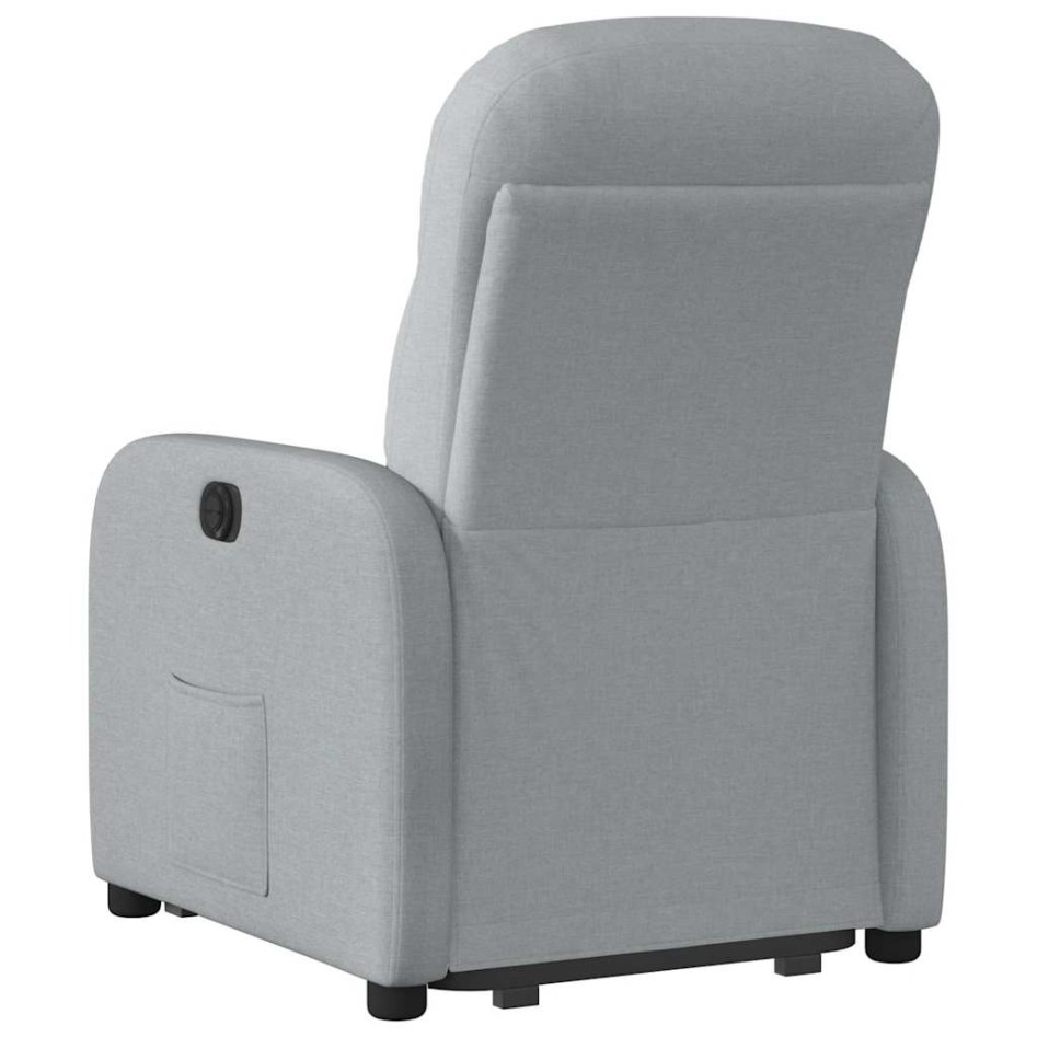 Sillón eléctrico reclinable elevable de tela gris