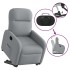 Sillón eléctrico reclinable elevable de tela gris