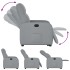 Sillón eléctrico reclinable elevable de tela gris