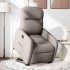Sillón eléctrico reclinable elevable de tela gris