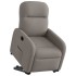 Sillón eléctrico reclinable elevable de tela gris