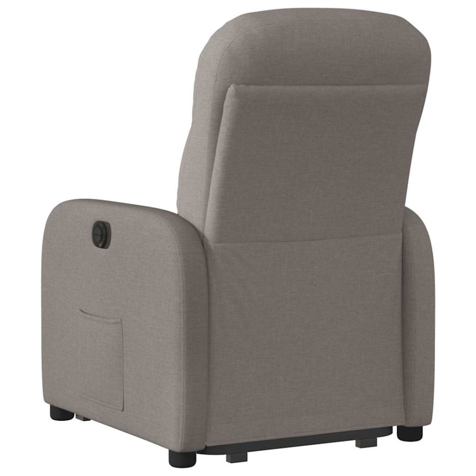 Sillón eléctrico reclinable elevable de tela gris