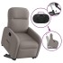Sillón eléctrico reclinable elevable de tela gris