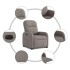 Sillón eléctrico reclinable elevable de tela gris