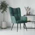 Sillón de relax de terciopelo verde