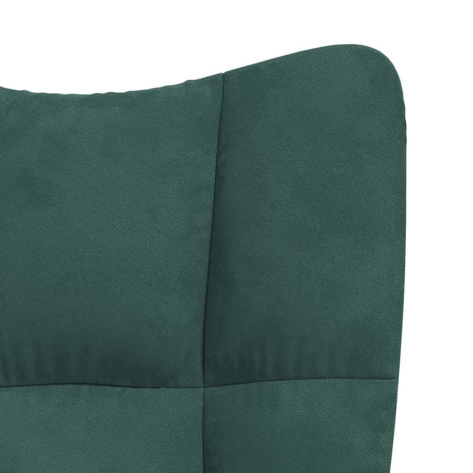 Sillón de relax de terciopelo verde