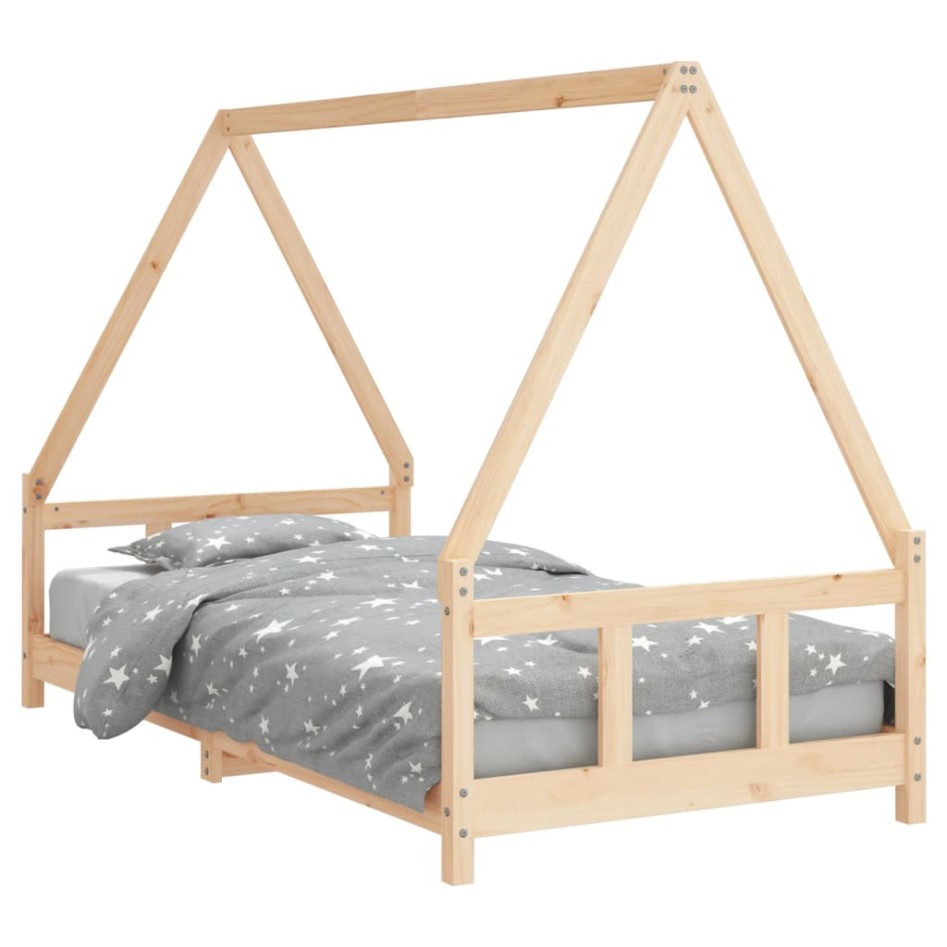 Estructura de cama infantil madera maciza de pino 90x190