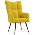 Sillón de relax de terciopelo amarillo