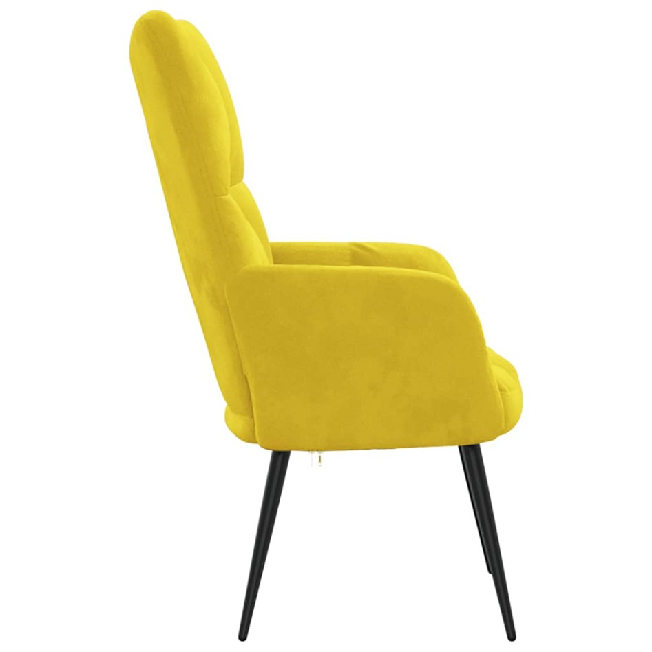 Sillón de relax de terciopelo amarillo