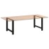 Patas de mesa de centro acero negro 2 uds 100x(72-73)