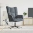 Sillón de relax de terciopelo gris