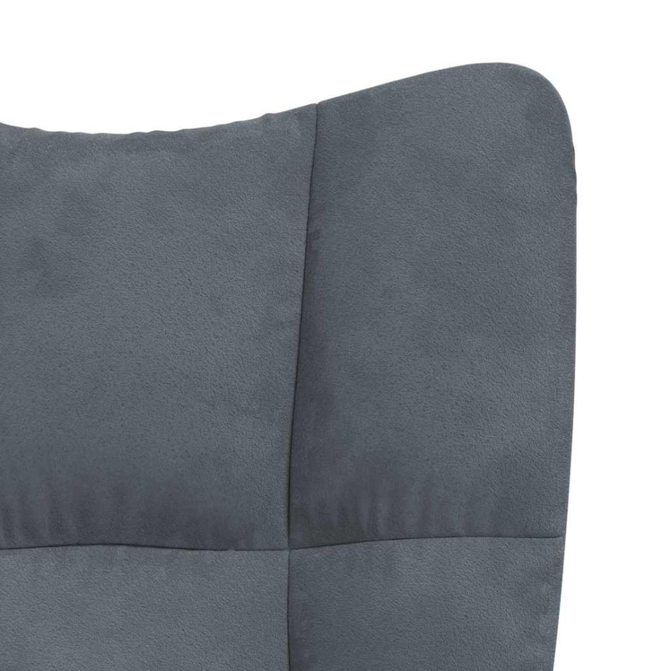 Sillón de relax de terciopelo gris
