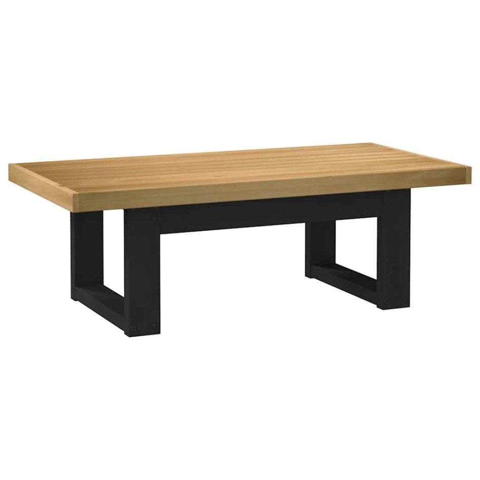 Mesa de centro NOAIN patas en U madera maciza pino 120x60x40