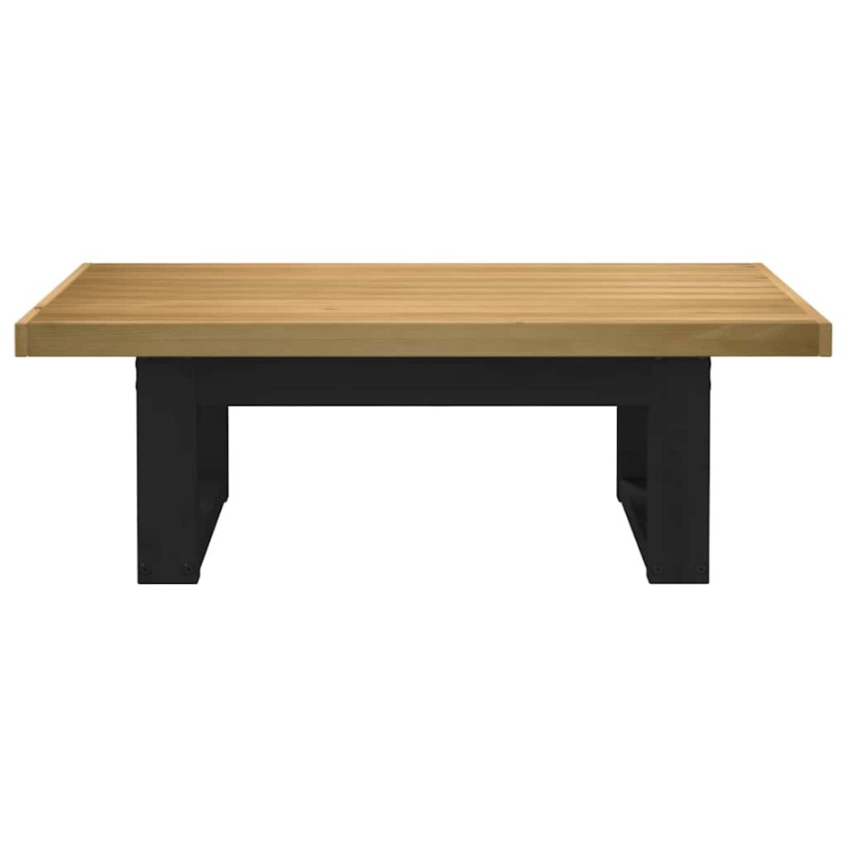 Mesa de centro NOAIN patas en U madera maciza pino 120x60x40