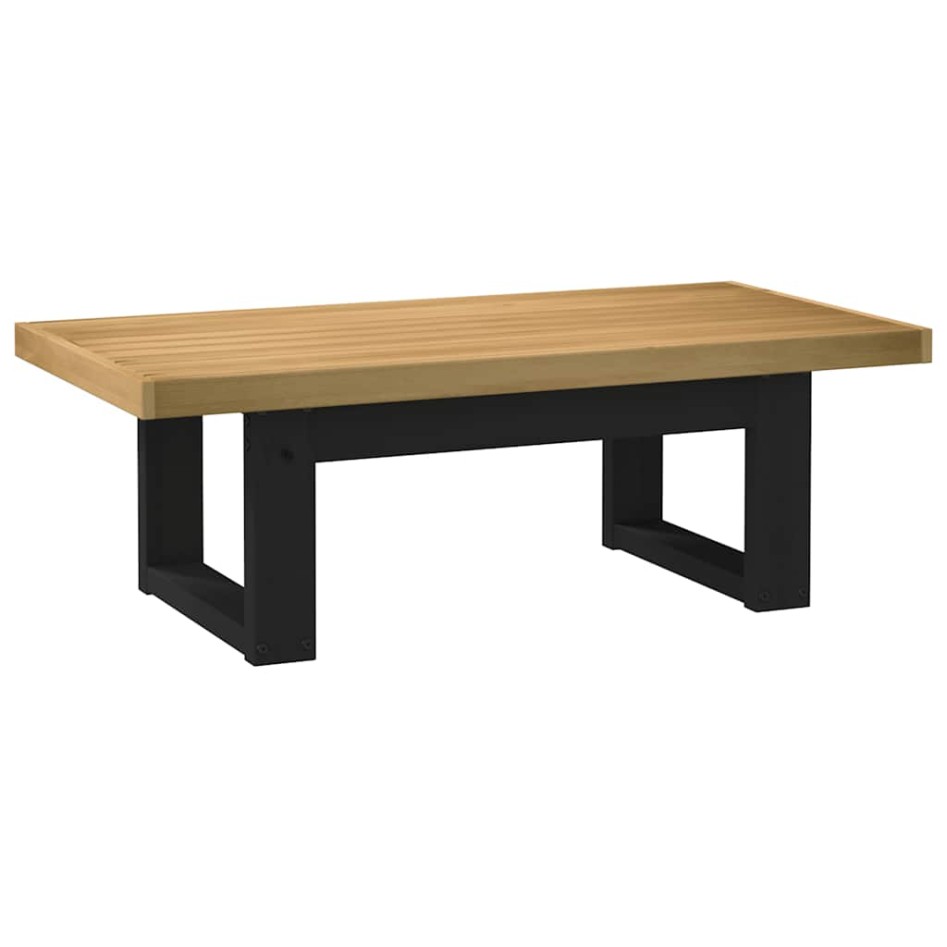 Mesa de centro NOAIN patas en U madera maciza pino 120x60x40