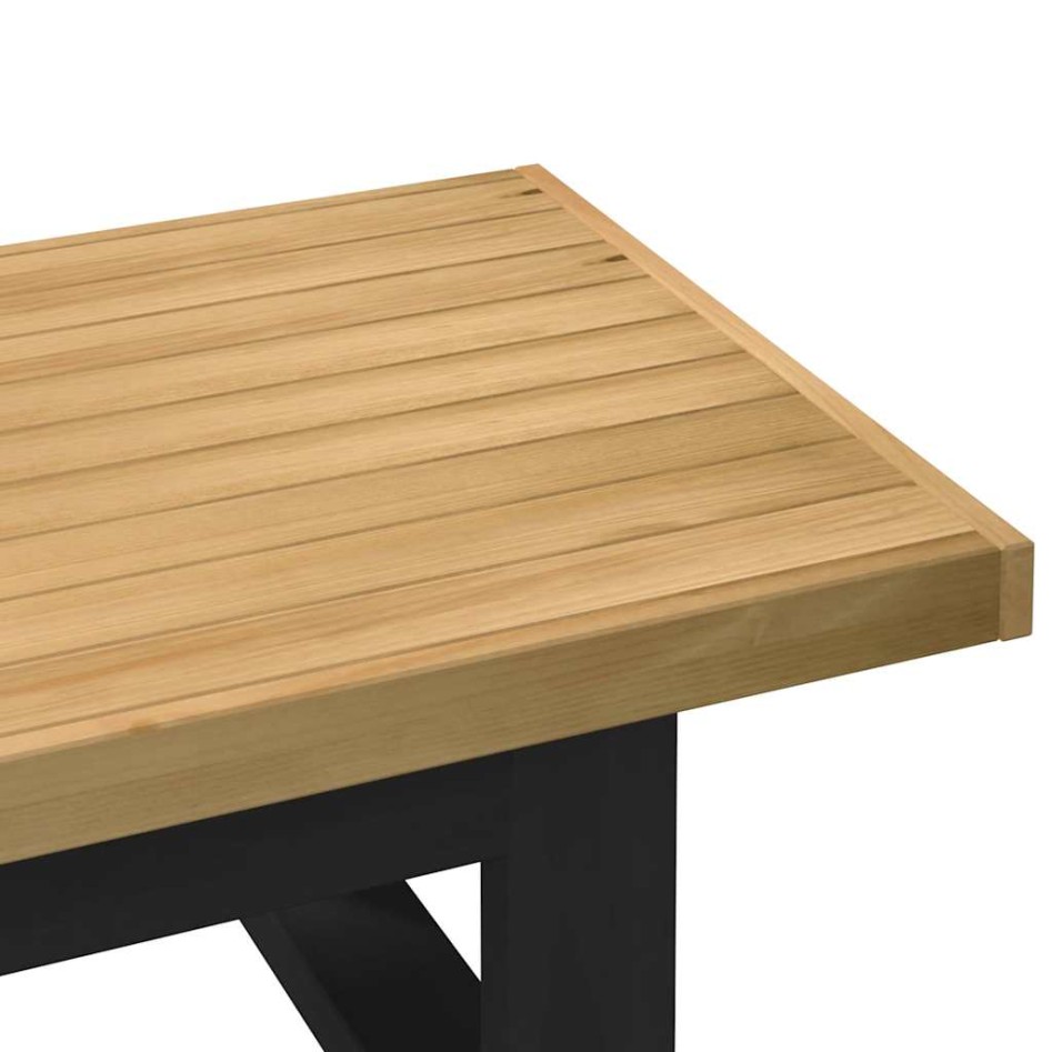 Mesa de centro NOAIN patas en U madera maciza pino 120x60x40