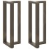 Patas mesa bar forma T 2 uds acero natural 40x35x(100-101)