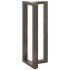 Patas mesa bar forma T 2 uds acero natural 40x35x(100-101)