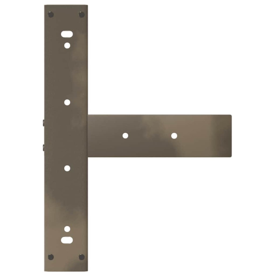 Patas mesa bar forma T 2 uds acero natural 40x35x(100-101)