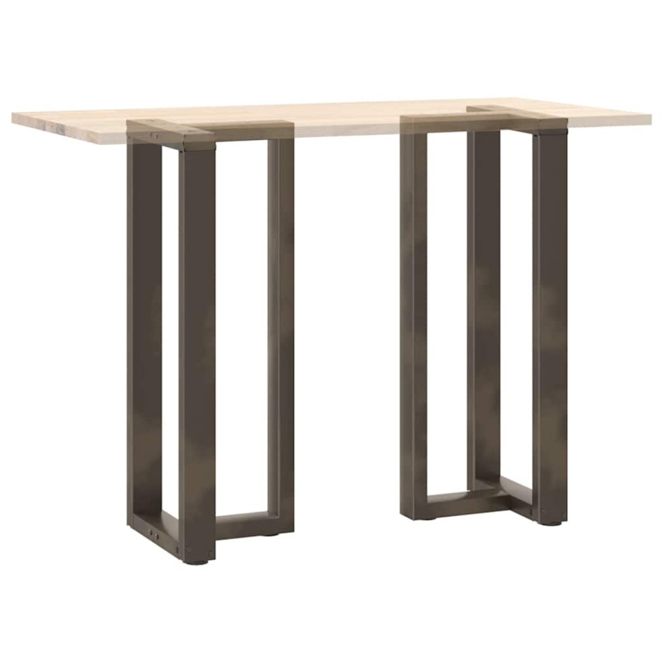 Patas mesa bar forma T 2 uds acero natural 40x35x(100-101)