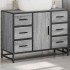 Armario lavabo baño madera ingeniería gris Sonoma 80x33x60