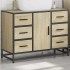 Armario lavabo baño madera ingeniería roble Sonoma 80x33x60