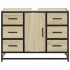 Armario lavabo baño madera ingeniería roble Sonoma 80x33x60