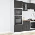 Armarios para horno 2 uds Lucca negra madera de