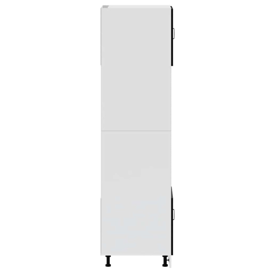 Armarios para horno 2 uds Lucca negra madera de