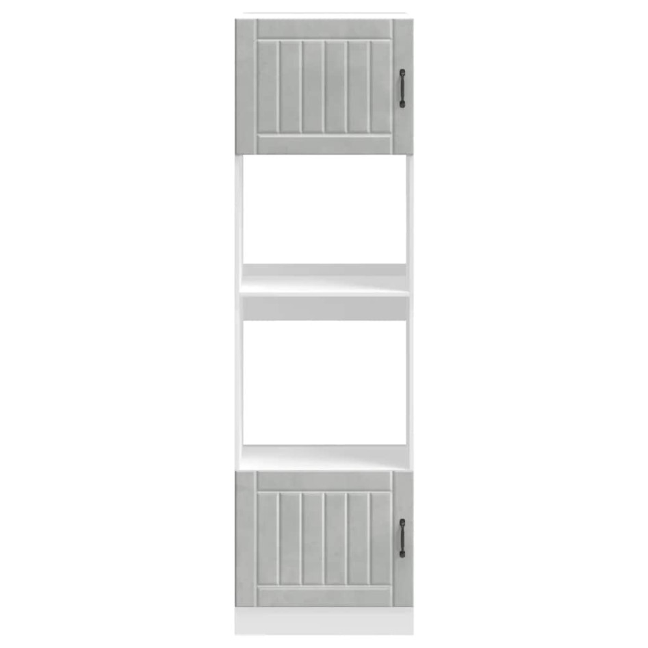 Armarios para horno 2uds Kalmar gris hormigón madera