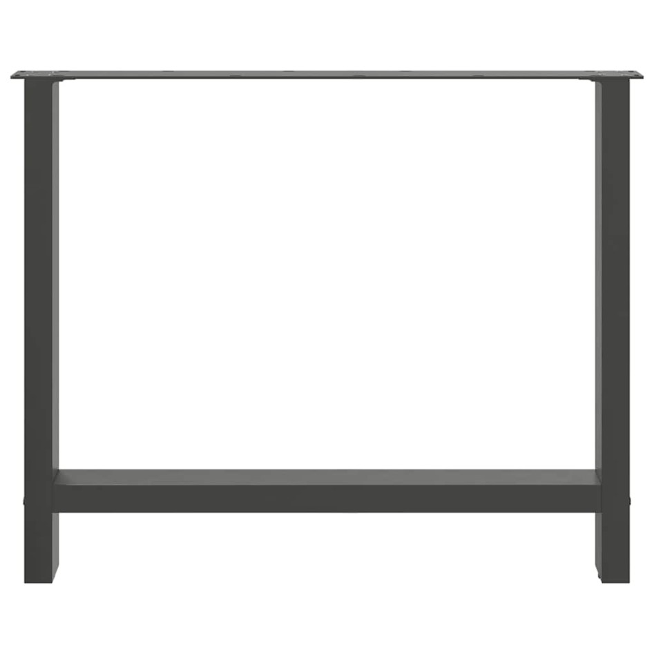 Patas de mesa de centro antracita 2 uds 100x(72-73) cm