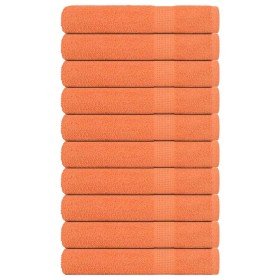 Toallas de sauna 10 uds 100% algodón naranja 80x200 cm 360