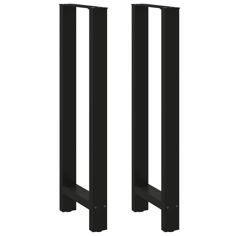 Patas de mesa de centro acero negro 2 uds 40x(110-111)